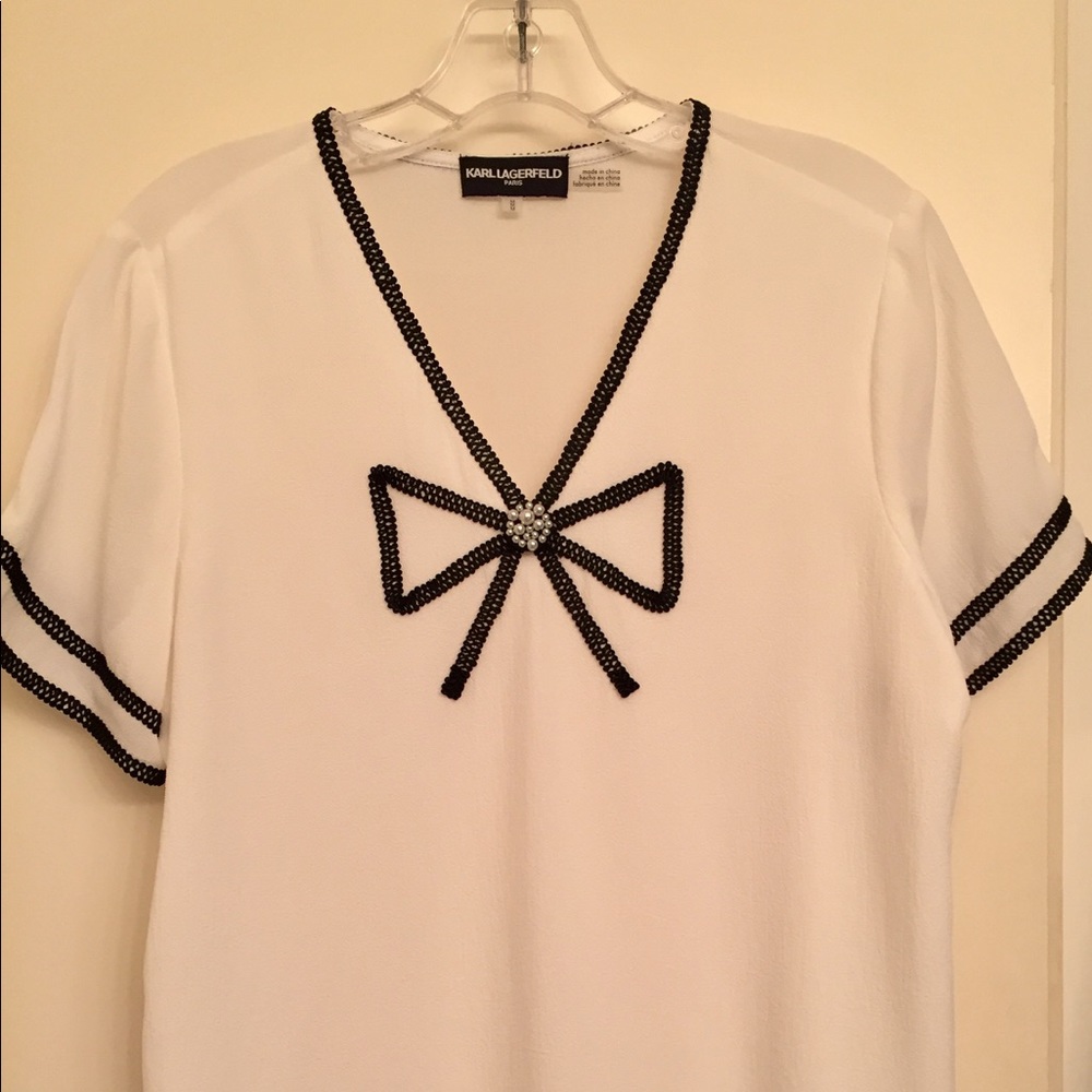 Karl Lagerfeld Short Sleeve Blouse M